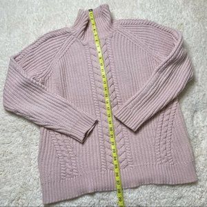 Knit Turtleneck Sweater in Pink